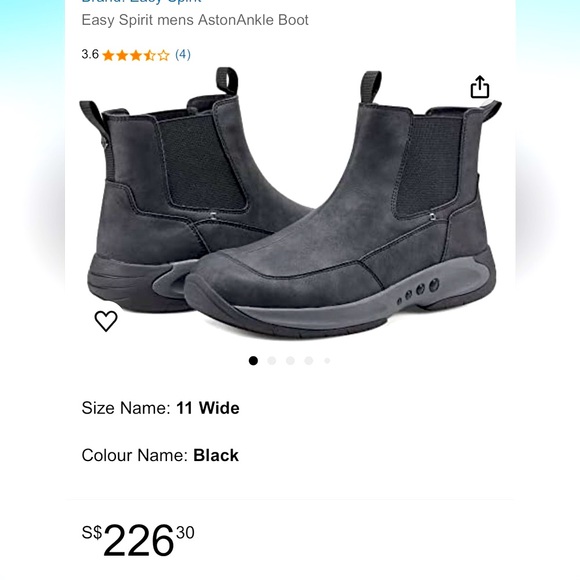 Easy Spirit Aston Leather Chelsea Boots Orthotic Cushion Insoles Slip On $226 - Picture 15 of 15